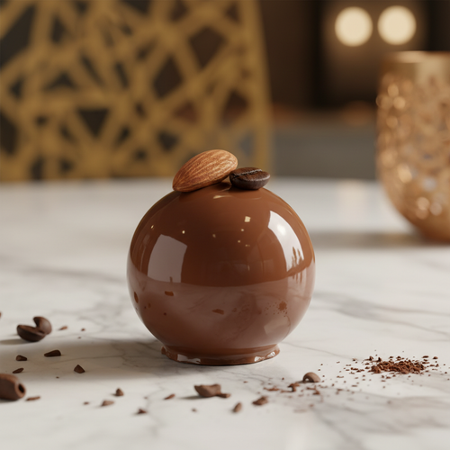 Almond Art - Almond cream and coffee mousse coated in milk chocolate