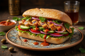 Sandwich Poulet - Moroccan spiced grilled chicken sandwich